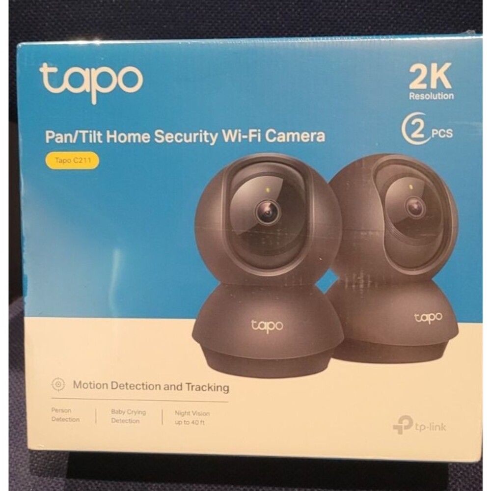 TP-Link Tapo C211 TWO CAMERAS 2K Pan Tilt Indoor Security Baby Pet Monitor NIB
